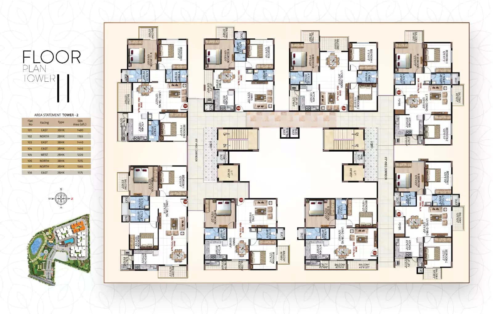 Tower 2 layout